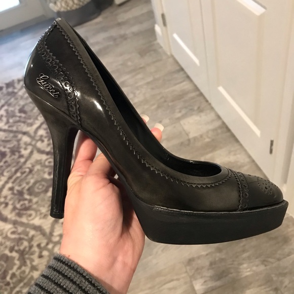 Very RARE Gucci Brogue Wing Tip heels - Picture 9 of 16
